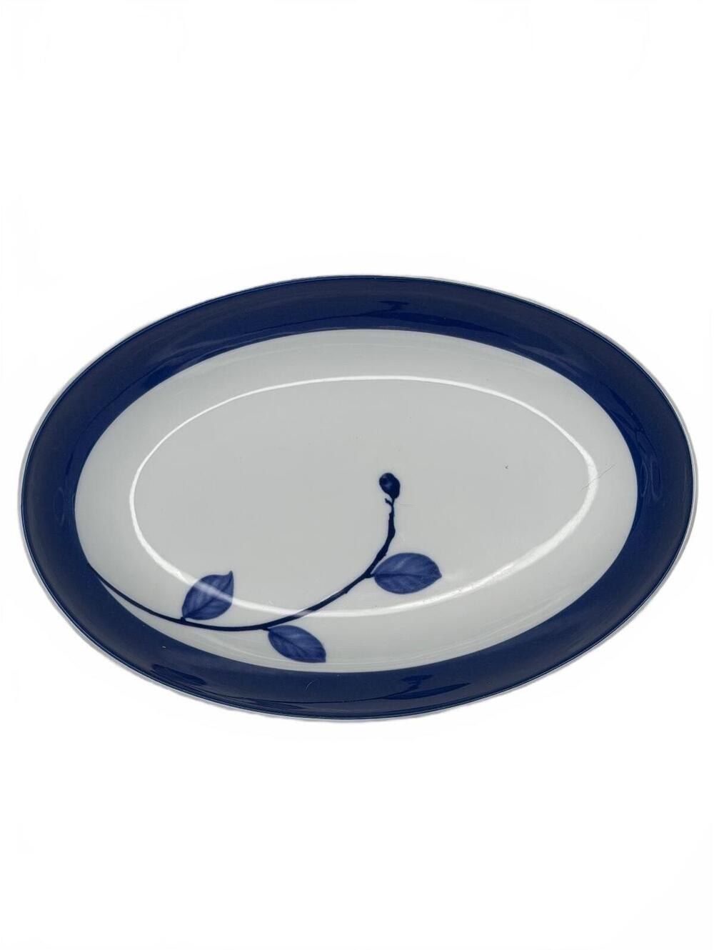 Mikasa True Blue Fine China Oval Serving Platter, Microwave and Dishwasher Safe
